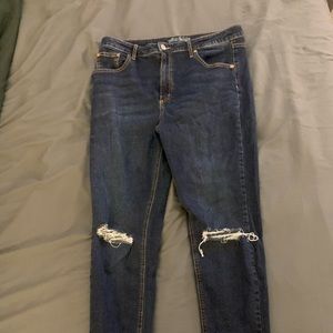 High waisted skinny jeans